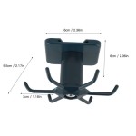 ABS Kitchen Utensil Hook 360 Rotation Strong Adhesive Claws Blue