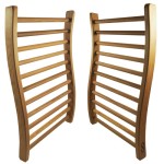 HSE Canadian Red Cedar Ergonomic S-Shaped Sauna Backrest (2 pieces set)
