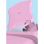 Movable Hand Trucks Storage Cart for Kitchen and Beauty Salon - Pink Small Bubble Cart with Brake Wheel, 50Kg Load, 38 X 46 X 73Cm