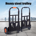 重い荷物に対応したスチール製ハンドトラック、伸縮ロープ付き折りたたみポータブルカート、家庭用ガーデニング、引っ越し、ショッピング用、大型