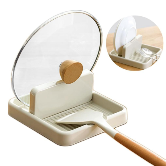 Kitchen Lid Rack, Foldable Heat-Resistant Rack - Kitchen Organizer