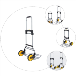 Foldable Aluminium Alloy Trolley 2 Wheel Transport Cart for Garden, Camping, Shopping - Lightweight & Portable Hand Trolley