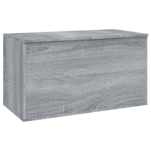 vidaXL Storage Chest Cabinet Trunk in Sonoma Grey, Engineered Wood