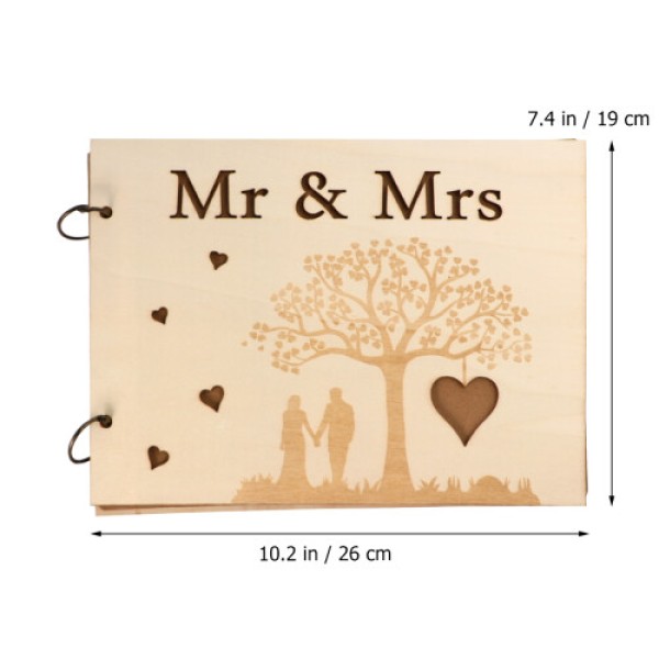 Carved "Guest" Wedding Book