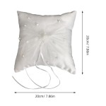 2 Pieces Bridal Pillow with Flowers and Beads