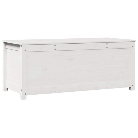 vidaXL Storage Chest / Organizer / Blanket Box / Cabinet, Solid Pine Wood, White, 110 x 50 x 45.5 cm