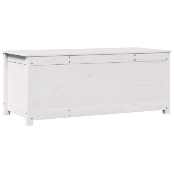 vidaXL Storage Chest / Organizer / Blanket Box / Cabinet, Solid Pine Wood, White, 110 x 50 x 45.5 cm
