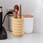 1 Bamboo Kitchen Chopsticks and Utensil Holder