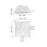 White Pillow with Bow for Ceremony and Photography