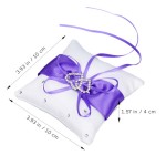 10x10 cm Pillow with Purple Bow