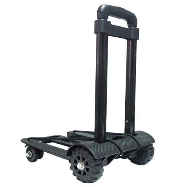 Folding Hand Truck Dolly 90 lbs Heavy Duty Utility Cart with 4 Wheels Lightweight Compact Design for Moving Travel Shopping