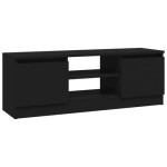 (Black) vidaXL TV Cabinet with Doors, Media Unit Stand, Furniture, Multiple Colors