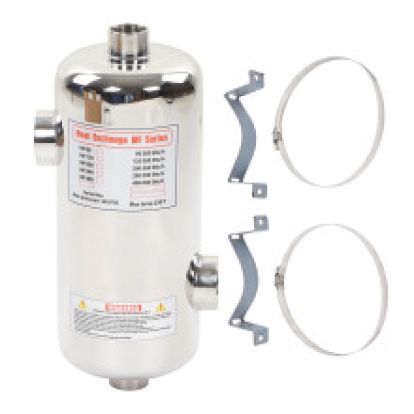 40 kW Pool Heat Exchanger Stainless Steel Spa Solar Heating