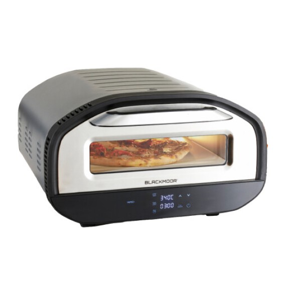 ブラックムーア電気ピザオーブン / 8つの調理機能とタイマー / 最高温度430度 / 屋内使用 / 12インチピザストーン付属 / 50 x 46 x 29cm