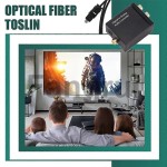 Optical Toslink to Coaxial Signal to RCA RL Audio Decoder for Digital to Analog Audio Converter