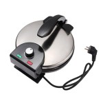 1200W Electric Pizza Maker With Temperature Control, Stainless Steel Skillet With Lid, Indoor Or Outdoor Parties