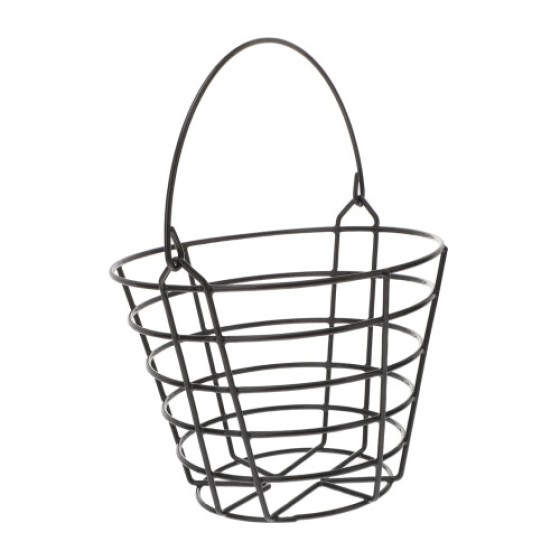 Golf Basket Golf Ball Holder Dark Green Iron Storage Basket for Outdoor Training Compatible with Golf Balls and Clubs