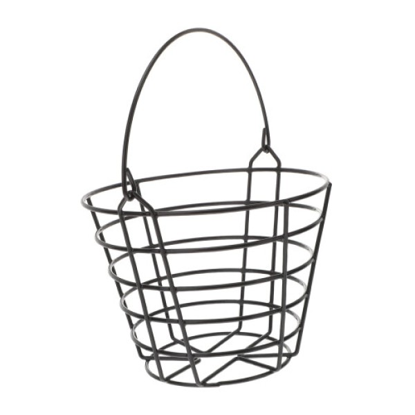 Golf Basket Golf Ball Holder Dark Green Iron Storage Basket for Outdoor Training Compatible with Golf Balls and Clubs