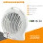 Fan Heater 2KW 2000W Portable SILENT Electric White Hot & Air Upright