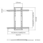 Ultra-thin TV Wall Mount Bracket for 26, 30, 32, 37, 40, 42, 44, 47, and 55-inch TVs