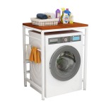 Wäschetrockner-Regal über der Waschmaschine, freistehend, für Frontlader, platzsparend, Badezimmer-Organisierer, robustes Design
