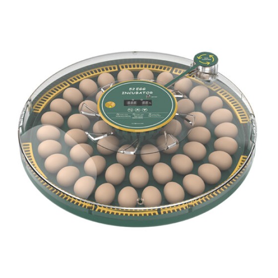 52 Eggs Incubator with Auto Turn, Humidity & Temp Display, Dual Power