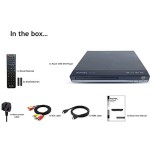 Roxel RDP-S500 DVD Player, Includes HDMI Cable, Connects to TV; Multi-Region DVD Player, with USB Port and Remote Control; CD Player with Full HD HDMI and RCA Inputs.