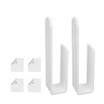 Acrylic Wall Mounted Hat Hook - 2PCS Baseball Cap Organizer, Multi-Purpose Hat Holder, White Hat Hangers