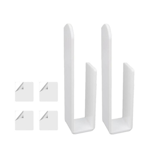 Acrylic Wall Mounted Hat Hook - 2PCS Baseball Cap Organizer, Multi-Purpose Hat Holder, White Hat Hangers