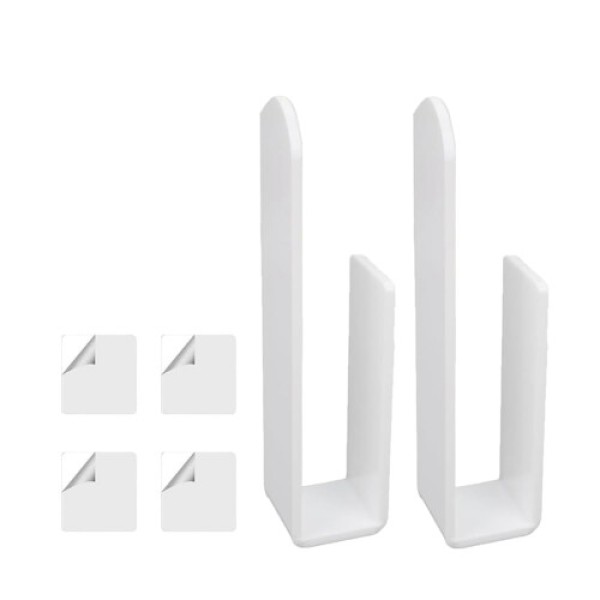 Acrylic Wall Mounted Hat Hook - 2PCS Baseball Cap Organizer, Multi-Purpose Hat Holder, White Hat Hangers