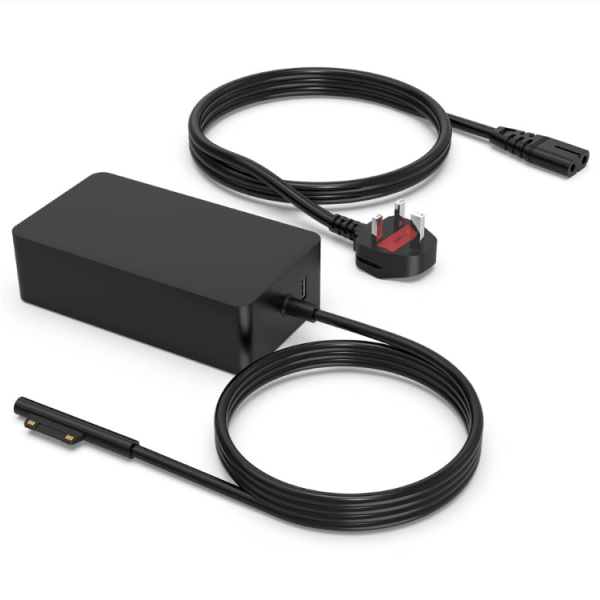 65W Surface Pro Charger Compatible with Microsoft Surface Pro 9/8/X/7/7+/6/5, Surface Book 3/2/1, Surface Laptop 5/4/3/2/1, Surface Studio, and Surface Go Tablets. Supports all devices.