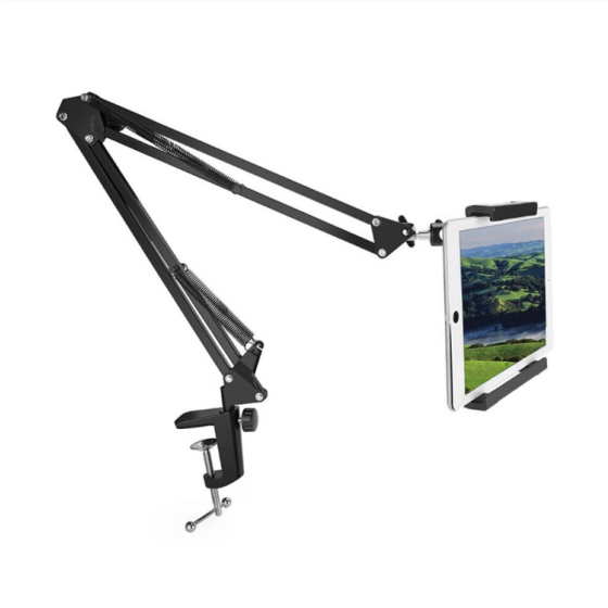 360° フレキシブルなベッド・テーブル用スマホスタンド・ロングアームタブレットホルダー