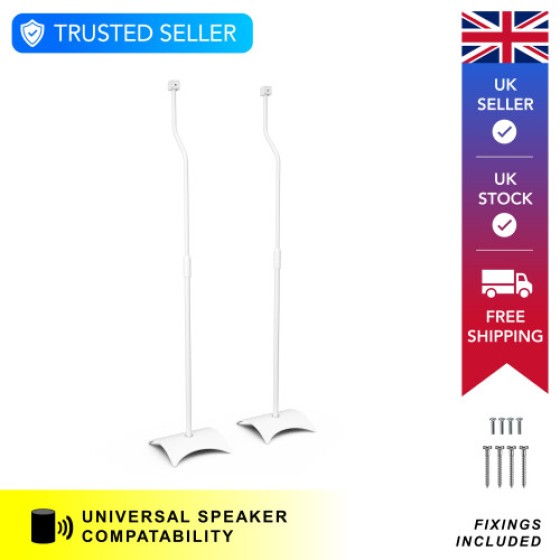 King White Adjustable Speaker Stand