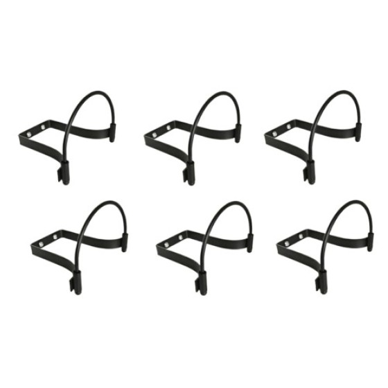 6PCS Cowboy Hat Rack Multi-Function Wall Mount Storage Display Stand with Hooks for Cowboy Hats and Accessories
