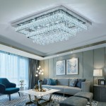 100W Double-Layer Rectangular Crystal LED Ceiling Light