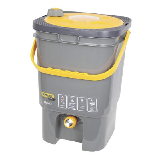 HOZELOCK - Liquid Fertaliser Biomix : Natural Gardening, Homemade Nutrient Rich Liquid Plant Feed, Ultimate Solution to Care for Plants, Easy-to-use