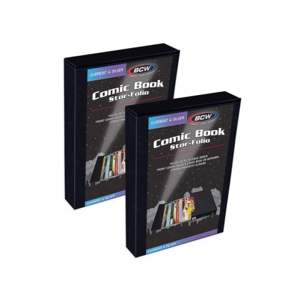 BCW Comic Book Stor-Folio | Portable Comic Book Storage Box for Current and Silver Age Comics | Secure Magnetic Closure | Ideal for Comic Book Convent