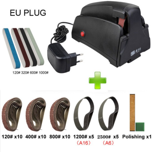 (a-Sharpeners Set H As photo) TAIDEA TG2002 Electric Knife Sharpener Sanding Belt Knife Sharpening Machine Diamond Steel Sharpener Slot KitchenGrindstone Tool