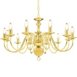 vidaXL Gold Chandelier, 12 E14 Bulbs, Ceiling Light, Bedroom Chandelier
