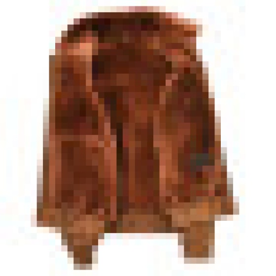 (Brown, M Size) Men's Genuine Sheepskin Pilot Jacket, Vintage Brown with Ginger Yellow Merino Wool, Klaus