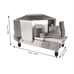 耐用型番茄切割器，附安全裝置和不銹鋼刀片