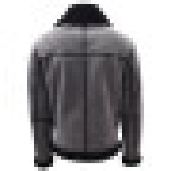 (グレー、XXLサイズ) メンズ本物の羊皮フライトジャケット、グレー RAF B3 パイロットジャケット、ブラックシアリングトルネード