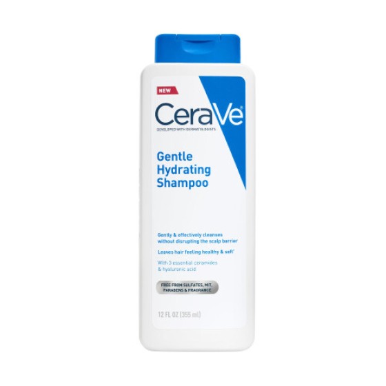 CeraVe Gentle Moisturizing Shampoo, with Ceramides, Niacinamide, and Hyaluronic Acid, for Soft and Healthy Hair and Scalp, Sulfate-Free Formula