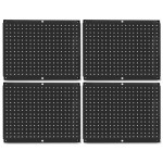 HantekSteel Metal Pegboard 16-Inch Tall x 20-Inch Wide Heavy Duty Wall Organizer for Home Garage Tool Storage 4pcs Black