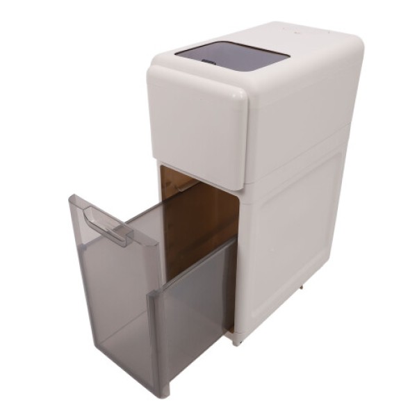 Slim 2-Layer Plastic Storage Cabinet with Wheels for Rice Food PP PET