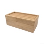 Wooden Expandable Storage Box with Lid for Cosmetics and Small Items - Large Size, Durable Material, Modern Design
