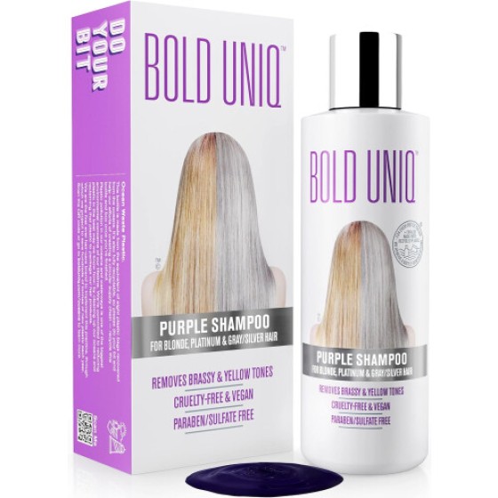 Bold Uniq Purple Shampoo, Designed for Blonde Hair - Blonde Toner Shampoo
