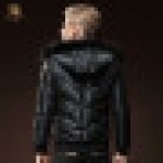 Men's Autumn and Winter Slim Fit Short Hooded Down Jacket, Casual Plus Size Trendy Fleece Outerwear