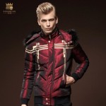 Men's Autumn and Winter Slim Fit Short Hooded Down Jacket, Casual Plus Size Trendy Fleece Outerwear