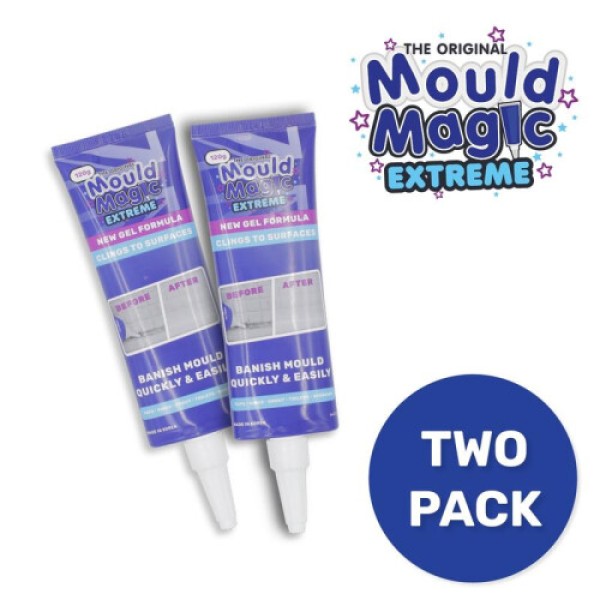 Powerful mold remover gel formula, 120g tube, suitable for faucets, sinks, tile grout, and windows.